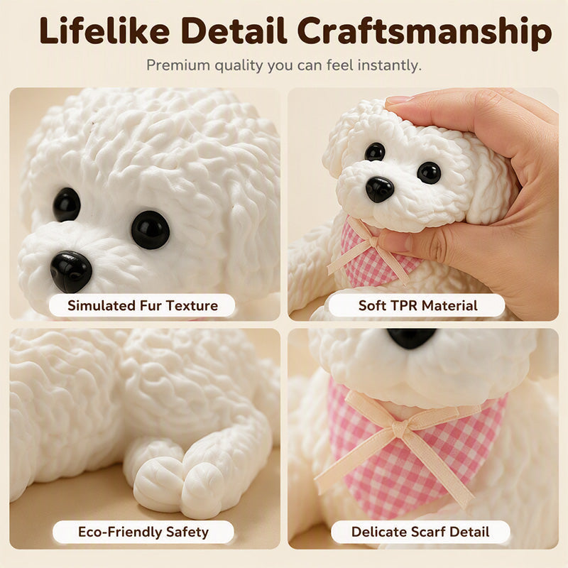 Cute Teddy Dog Squishy 🐶 – Squeezable Stress Relief Toy