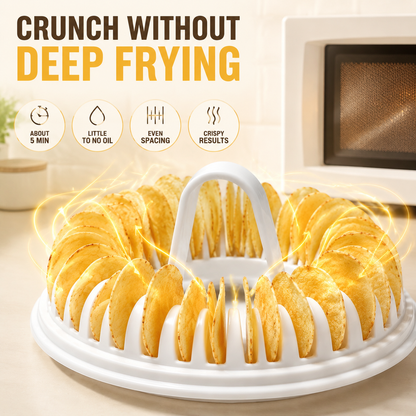 Microwave Potato Chip Maker 🥔 – DIY Slicer & Cooking Bowl Set