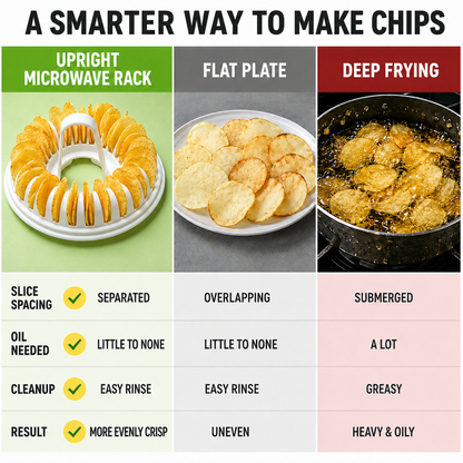 Microwave Potato Chip Maker 🥔 – DIY Slicer & Cooking Bowl Set