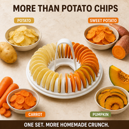 Microwave Potato Chip Maker 🥔 – DIY Slicer & Cooking Bowl Set