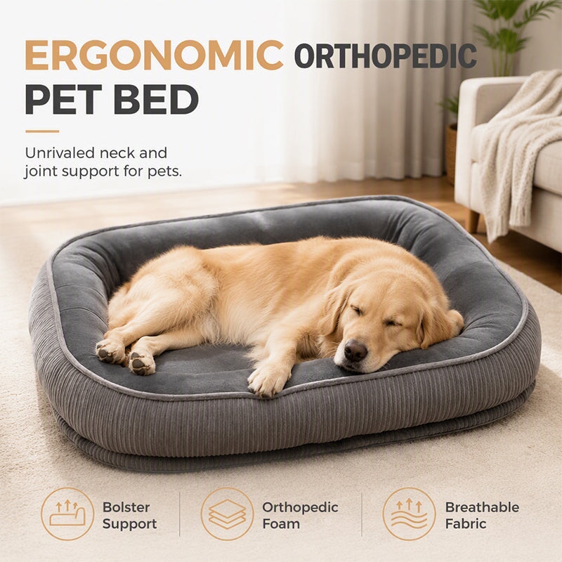 ⏳🔥LIMITED-TIME 50% OFF! ⏰🎁All‑Season Ergonomic Comfort Pet Bed – Snug, Breathable, Cozy 🐾✨
