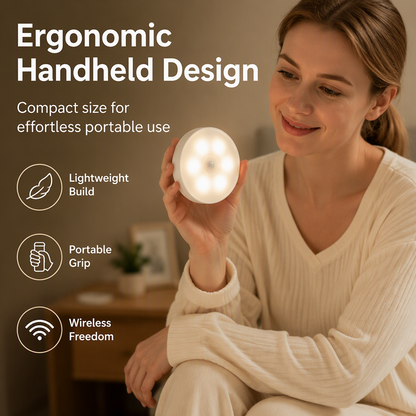 Wireless Motion-Activated Night Light ✨ – Magnetic LED Lighting for Home