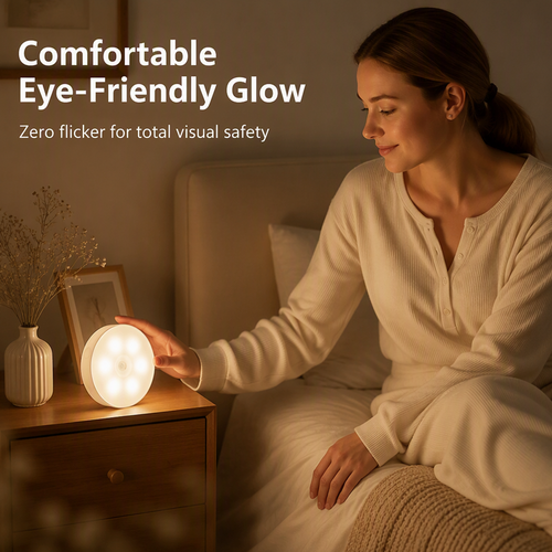 Wireless Motion-Activated Night Light ✨ – Magnetic LED Lighting for Home