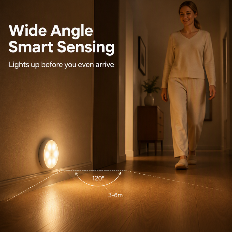 Wireless Motion-Activated Night Light ✨ – Magnetic LED Lighting for Home