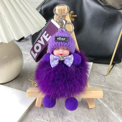 🧸💕 Fluffy Little Friends Plush Keychain – Cute Soft Doll Bag Charm, Colorful Backpack Accessory & Adorable Gifts for Her 🎁✨