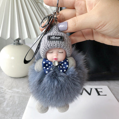 🧸💕 Fluffy Little Friends Plush Keychain – Cute Soft Doll Bag Charm, Colorful Backpack Accessory & Adorable Gifts for Her 🎁✨