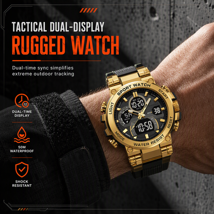 ⌚💪 Tactical 50M Waterproof Sports Watch – Built for Action, Ready for Anything