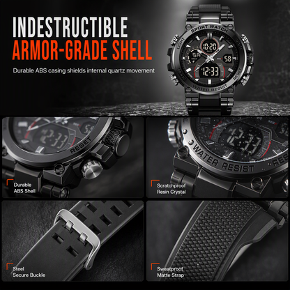 ⌚💪 Tactical 50M Waterproof Sports Watch – Built for Action, Ready for Anything
