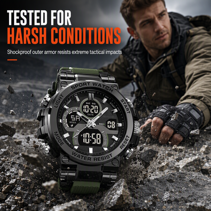 ⌚💪 Tactical 50M Waterproof Sports Watch – Built for Action, Ready for Anything