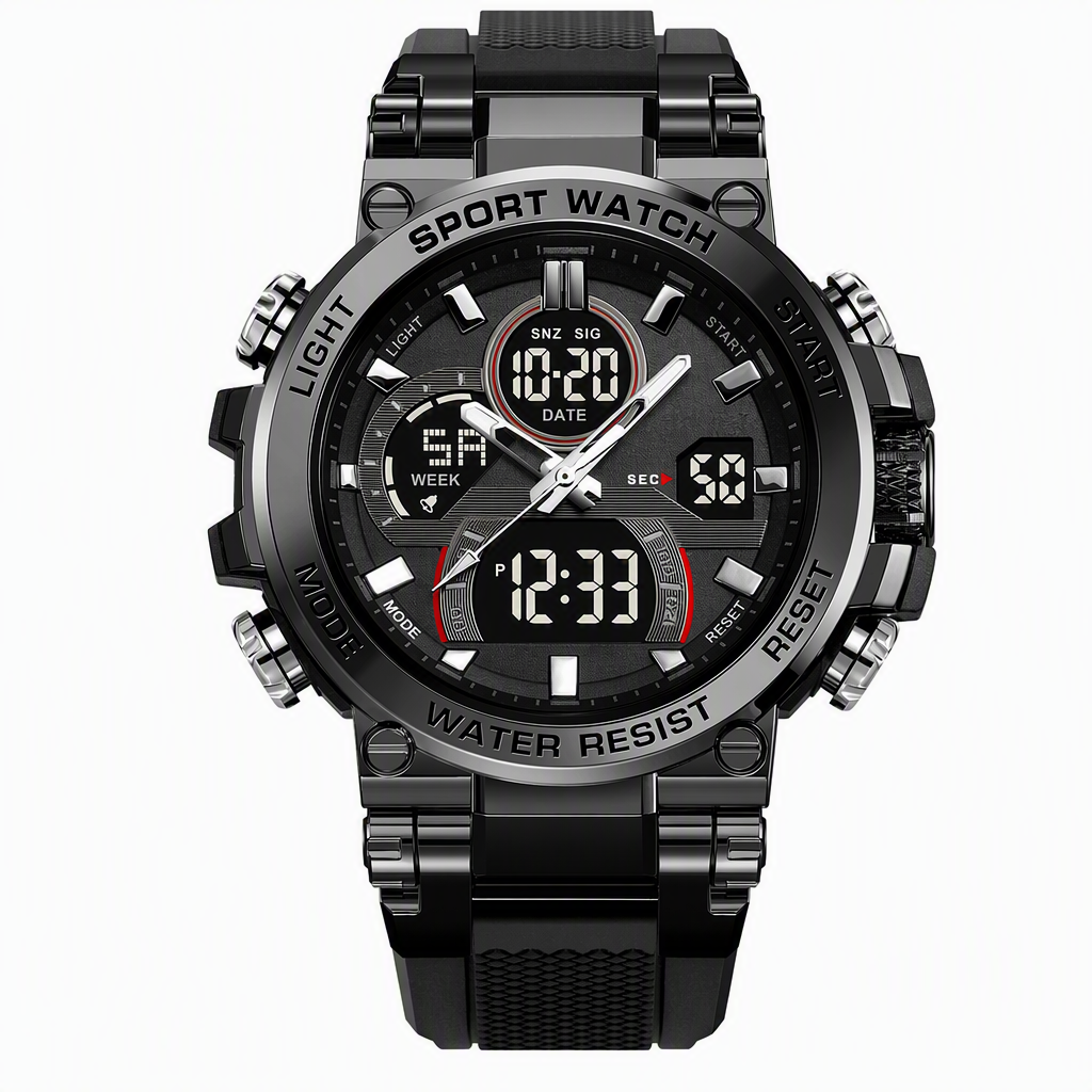 ⌚💪 Tactical 50M Waterproof Sports Watch – Built for Action, Ready for Anything