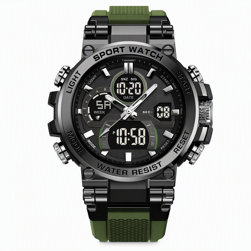⌚💪 Tactical 50M Waterproof Sports Watch – Built for Action, Ready for Anything