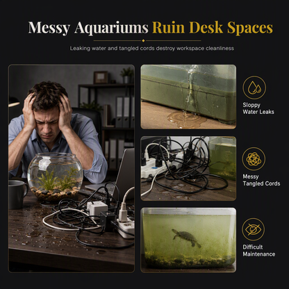 🐠 50% Off 🐠 CrystalView Panoramic Desktop Aquarium with Dual-Purpose Lid and Impact-Resistant Design ✨