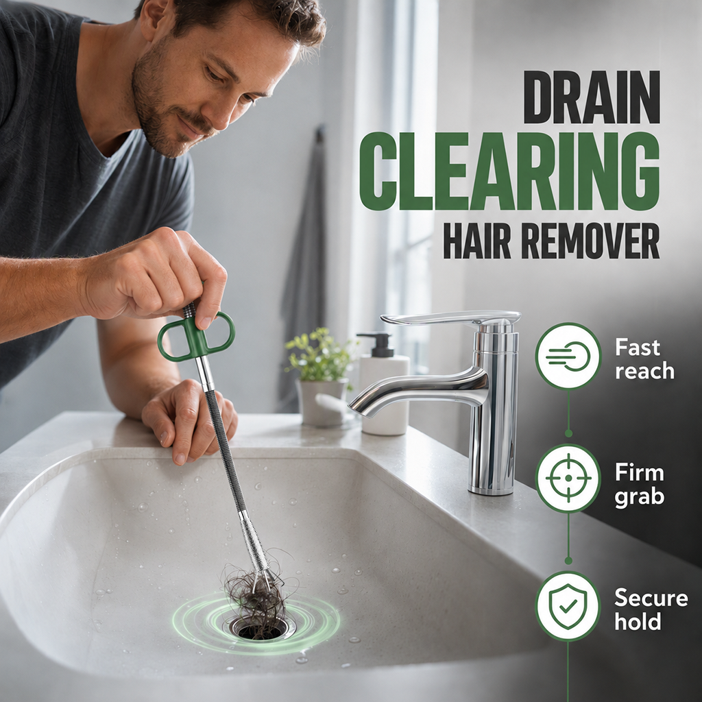 🔧 Flexible Drain Cleaning Tool – Easy Clog Removal