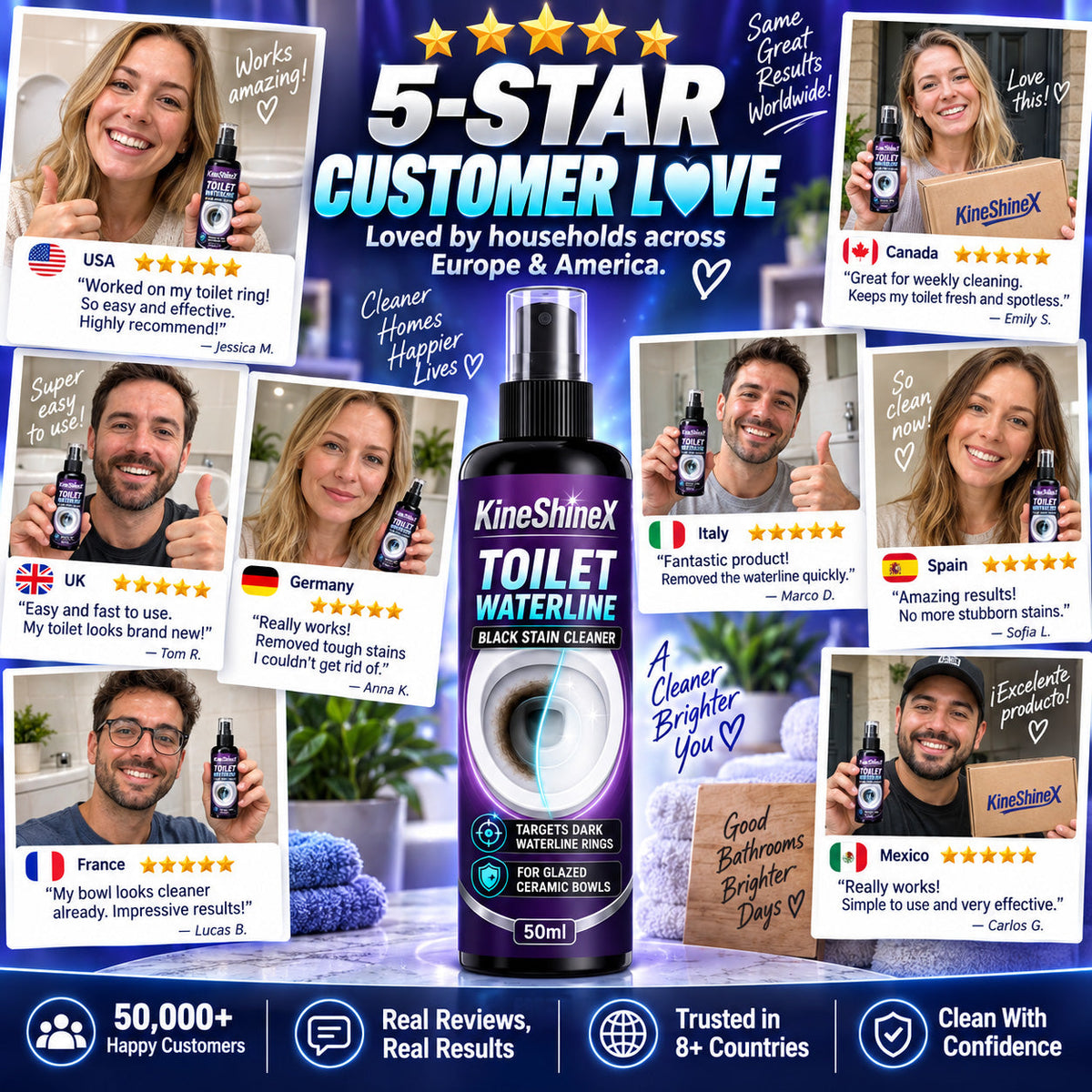 🥳 Hot Seller 🥳💞 Over 10,000 sold! Toilet Water Line Cleaner—Targets black rings with a special formula that reduces scrubbing. Makes your toilet look brand new—hurry and grab yours now! ✅