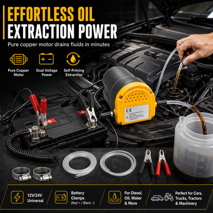 ⚡ Portable 12V/24V Self-Priming Oil Transfer Pump for Fast Fluid Extraction 🔧