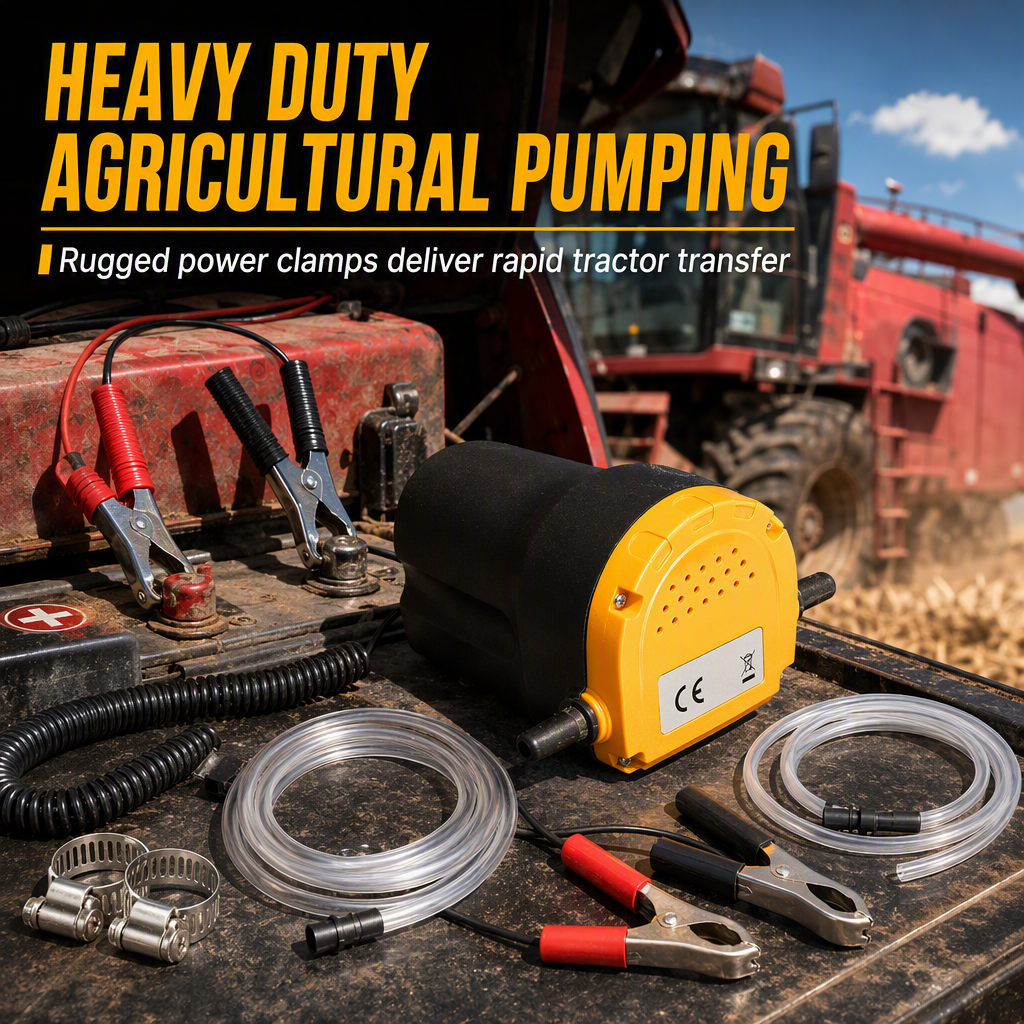⚡ Portable 12V/24V Self-Priming Oil Transfer Pump for Fast Fluid Extraction 🔧