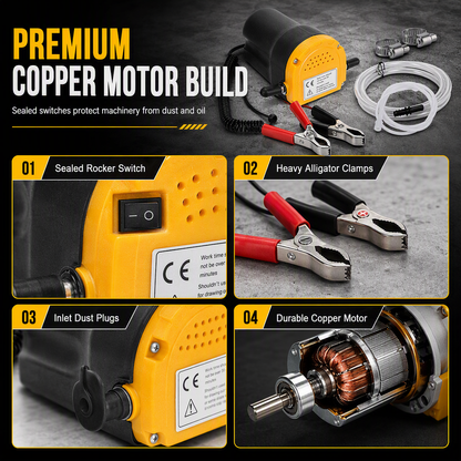 ⚡ Portable 12V/24V Self-Priming Oil Transfer Pump for Fast Fluid Extraction 🔧