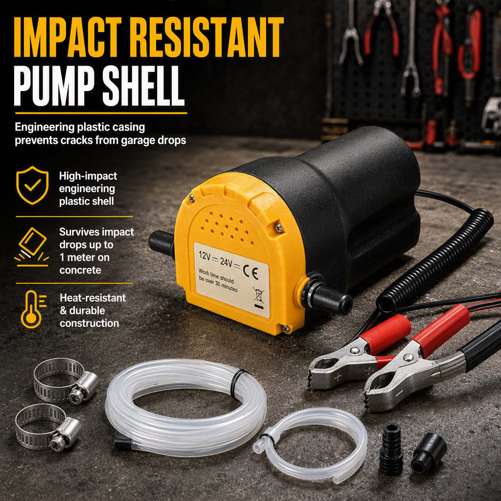 ⚡ Portable 12V/24V Self-Priming Oil Transfer Pump for Fast Fluid Extraction 🔧