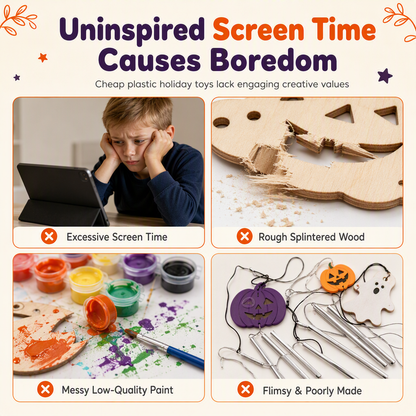 🎃 40% OFF – Halloween Wooden Pumpkin DIY Craft Kit | Paint, Create & Decorate