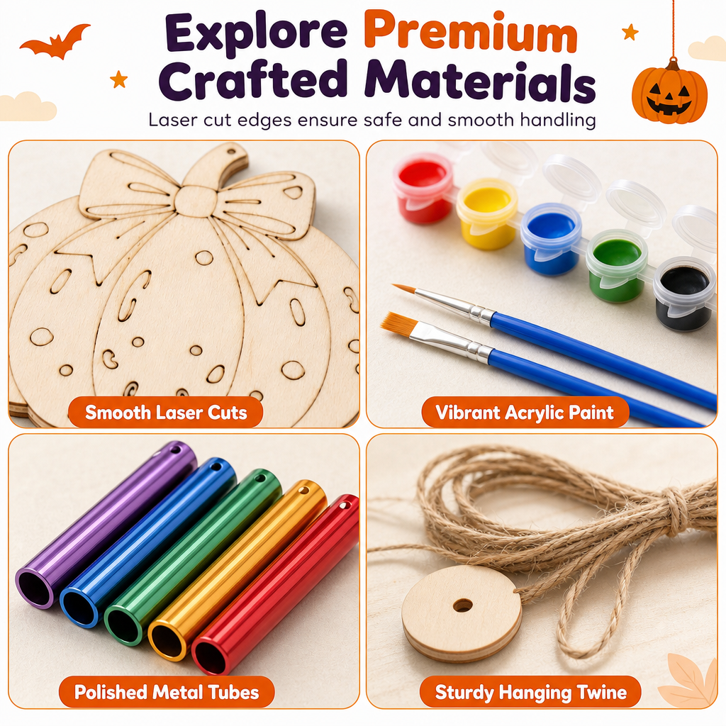 🎃 40% OFF – Halloween Wooden Pumpkin DIY Craft Kit | Paint, Create & Decorate