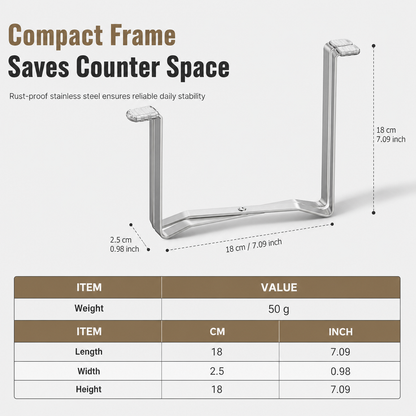 🏡 Foldable Trash Bag Holder – Slim Stainless Steel Design for Small-Space Cleanup