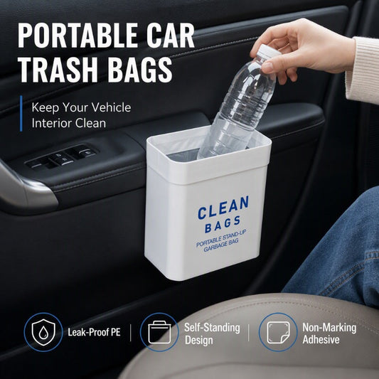 🚗Peel-and-Stick Self-Standing Trash Bags for Cars, Desks and Kitchens 🗑️