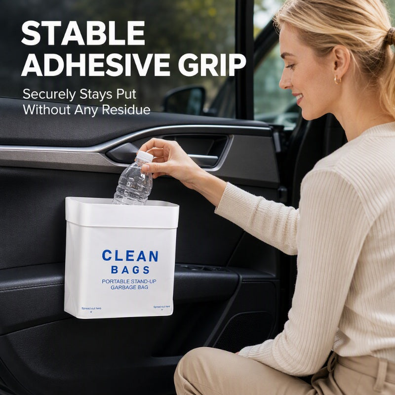 🚗Peel-and-Stick Self-Standing Trash Bags for Cars, Desks and Kitchens 🗑️