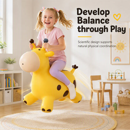 🦒 Inflatable Giraffe Ride-On Bouncer for Kids – Active Indoor & Outdoor Toy for Balance, Coordination & Playtime Fun 🎈