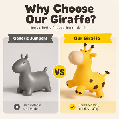 🦒 Inflatable Giraffe Ride-On Bouncer for Kids – Active Indoor & Outdoor Toy for Balance, Coordination & Playtime Fun 🎈