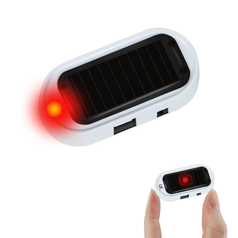 🚨 Solar-Powered Car Security Warning Light – Flashing LED Theft Deterrent 🛡️