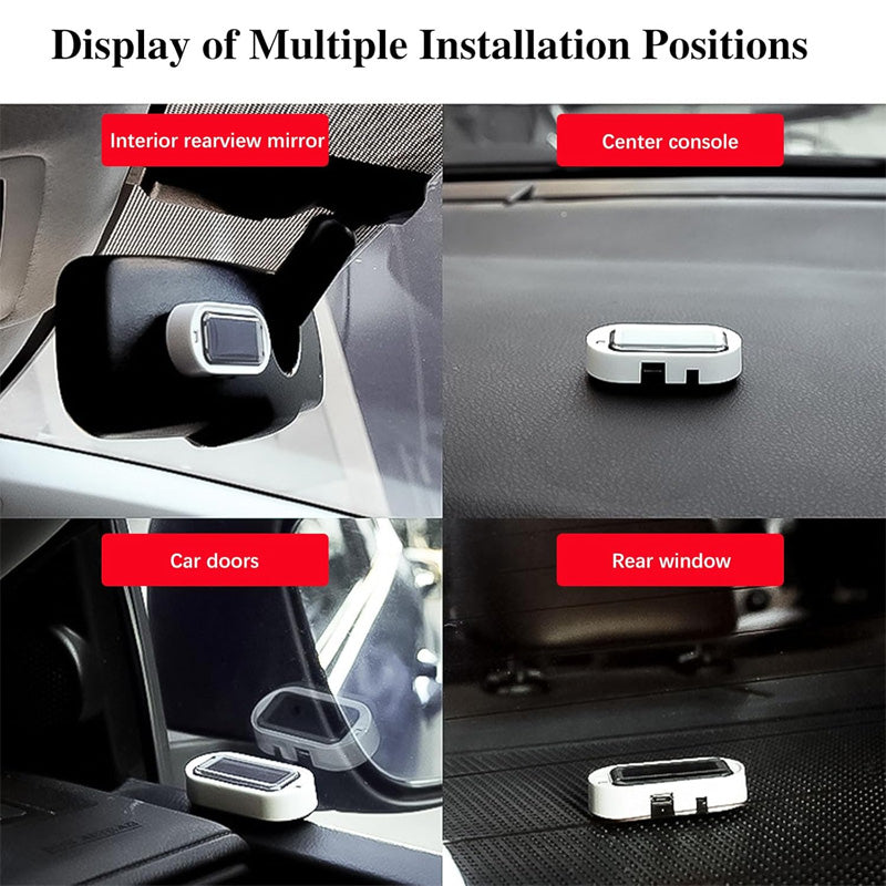🚨 Solar-Powered Car Security Warning Light – Flashing LED Theft Deterrent 🛡️
