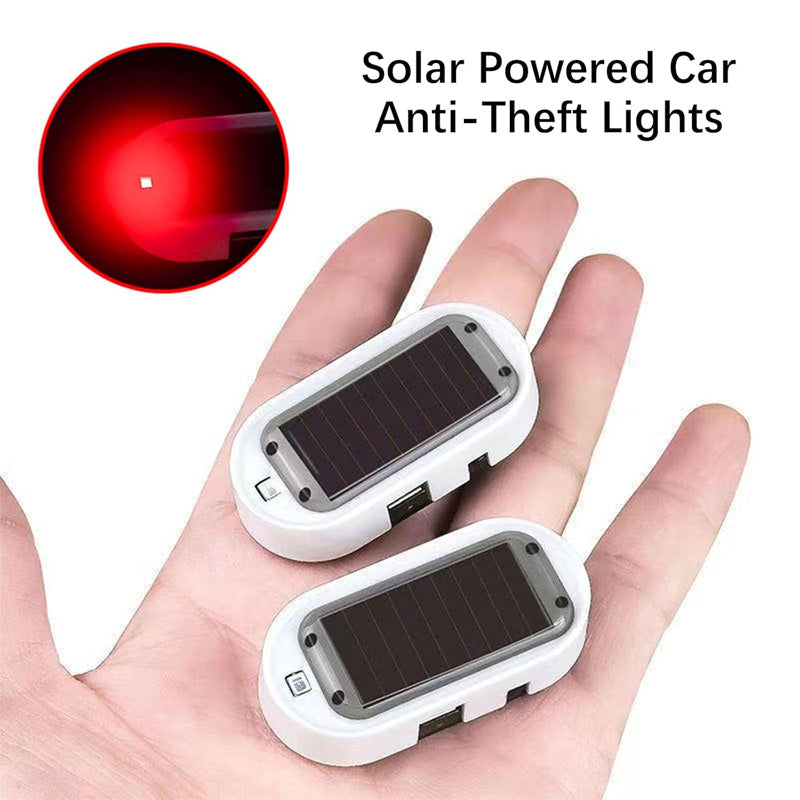 🚨 Solar-Powered Car Security Warning Light – Flashing LED Theft Deterrent 🛡️