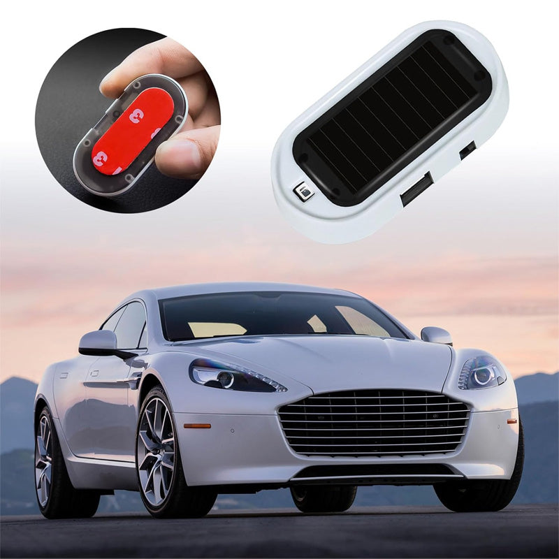 🚨 Solar-Powered Car Security Warning Light – Flashing LED Theft Deterrent 🛡️