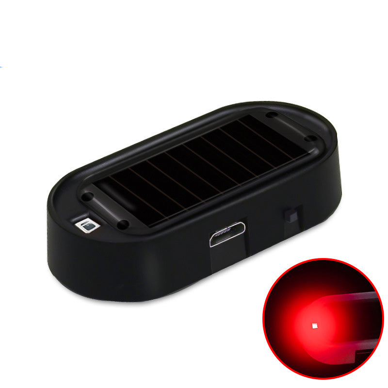 🚨 Solar-Powered Car Security Warning Light – Flashing LED Theft Deterrent 🛡️