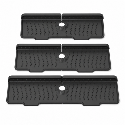 💧 Cut-to-Fit Faucet Splash Guard – Fast-Draining Silicone Sink Mat