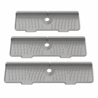💧 Cut-to-Fit Faucet Splash Guard – Fast-Draining Silicone Sink Mat