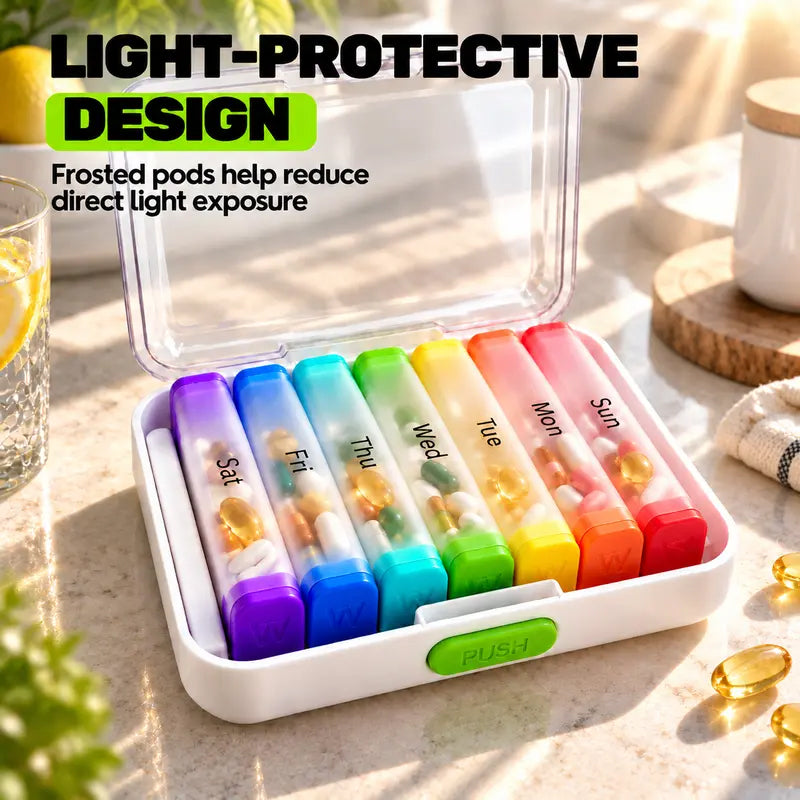 7-Day Snap-Apart Pill Organizer 💊 Portable Daily Pods