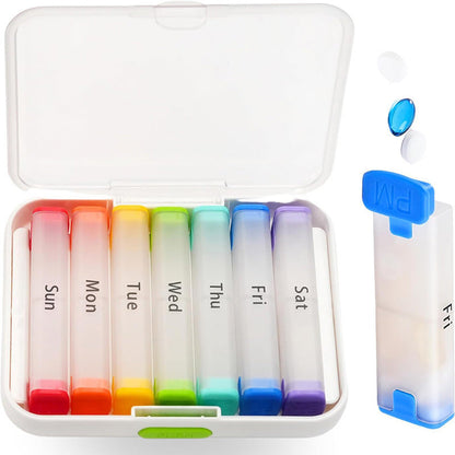 7-Day Snap-Apart Pill Organizer 💊 Portable Daily Pods