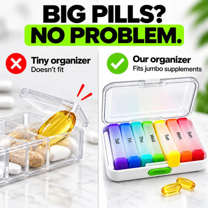 7-Day Snap-Apart Pill Organizer 💊 Portable Daily Pods