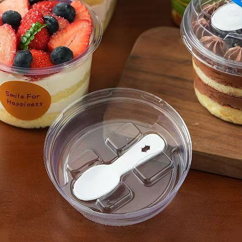 🍨 Grab-and-Go Parfait Cup Kit with Crystal-Clear Containers, Secure Lids & Built-In Spoons ✨