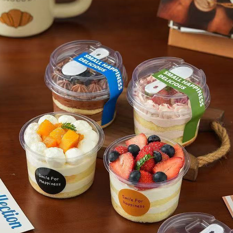 🍨 Grab-and-Go Parfait Cup Kit with Crystal-Clear Containers, Secure Lids & Built-In Spoons ✨