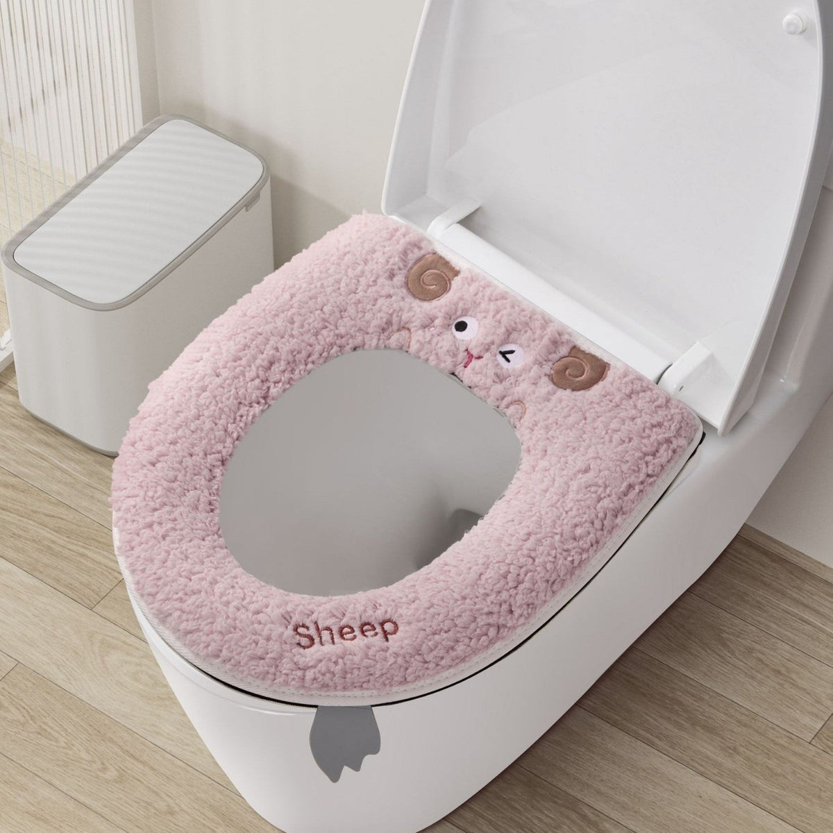 🧸 Ultra-Soft Plush Toilet Seat Cover – Washable, Thick, Warm & Cozy Bathroom Comfort