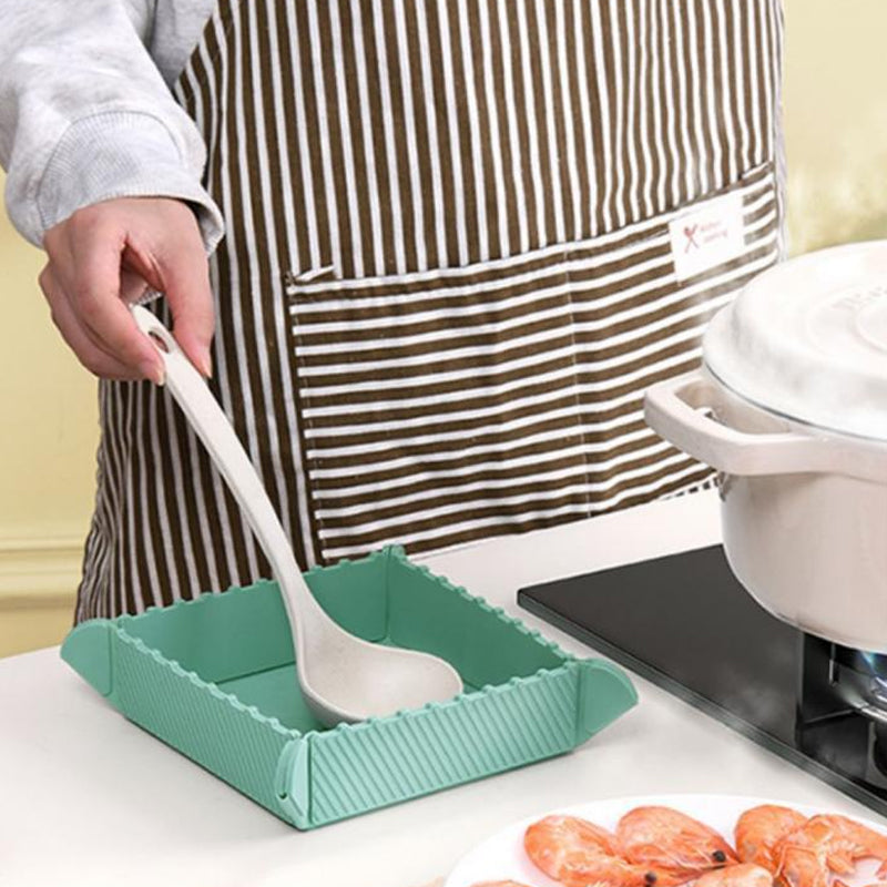 🍳 Foldable Magnetic Silicone Trivet – Heat-Resistant Pot Mat & Kitchen Tray