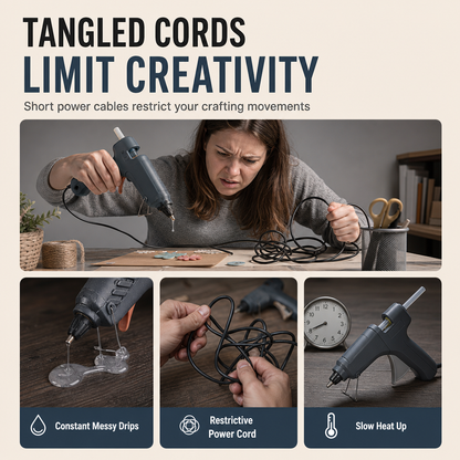 🔥 Rechargeable Hot Glue Gun for Crafts with Up to 60 Minutes of Cord-Free Use