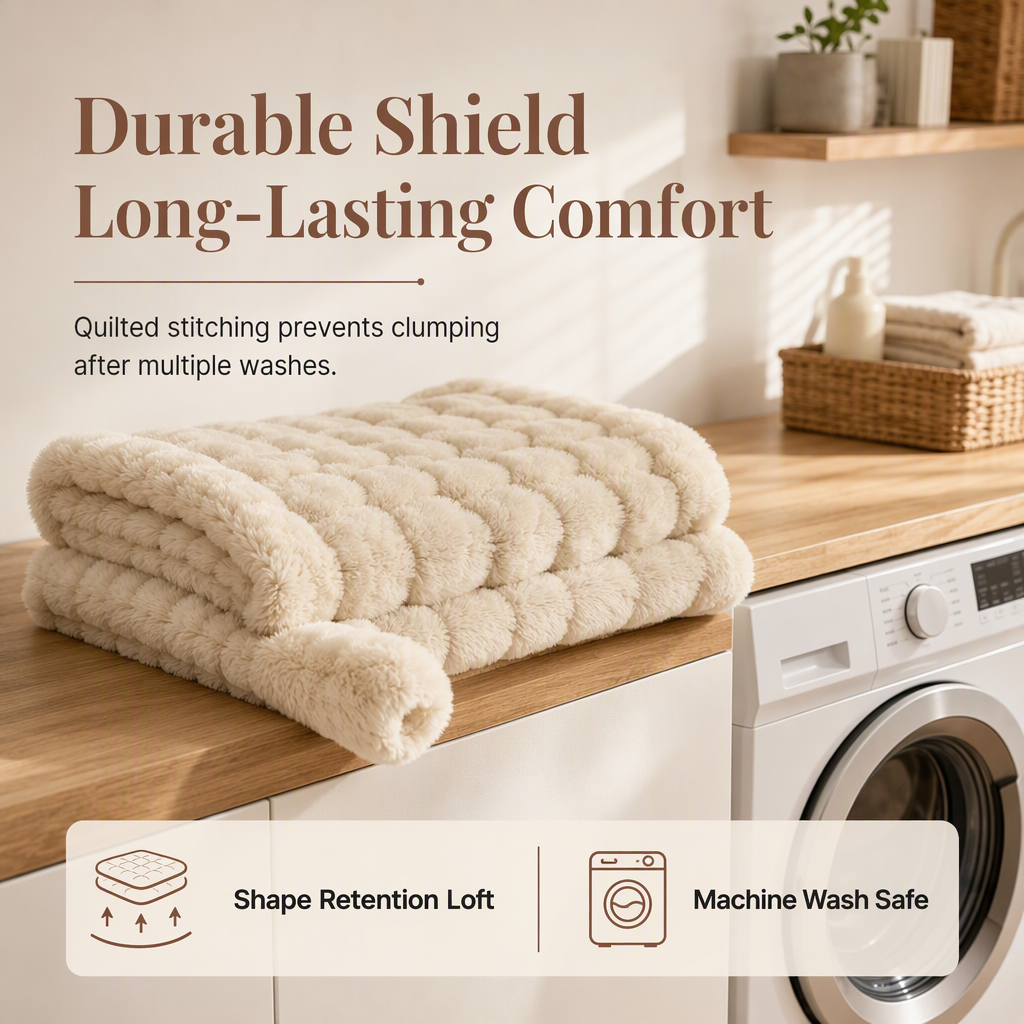 ⏳🔥LIMITED-TIME 50% OFF! ⏰🐾 Plush Pet Furniture Protector: Faux Fur, Anti-Scratch, Non-Slip Back, Quilted