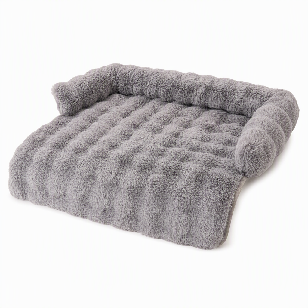 ⏳🔥LIMITED-TIME 50% OFF! ⏰🐾 Plush Pet Furniture Protector: Faux Fur, Anti-Scratch, Non-Slip Back, Quilted
