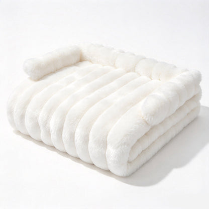 ⏳🔥LIMITED-TIME 50% OFF! ⏰🐾 Plush Pet Furniture Protector: Faux Fur, Anti-Scratch, Non-Slip Back, Quilted