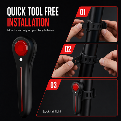 🚲 Smart Brake Sensor Bicycle Taillight - USB Rechargeable Bike Rear Light 🚨