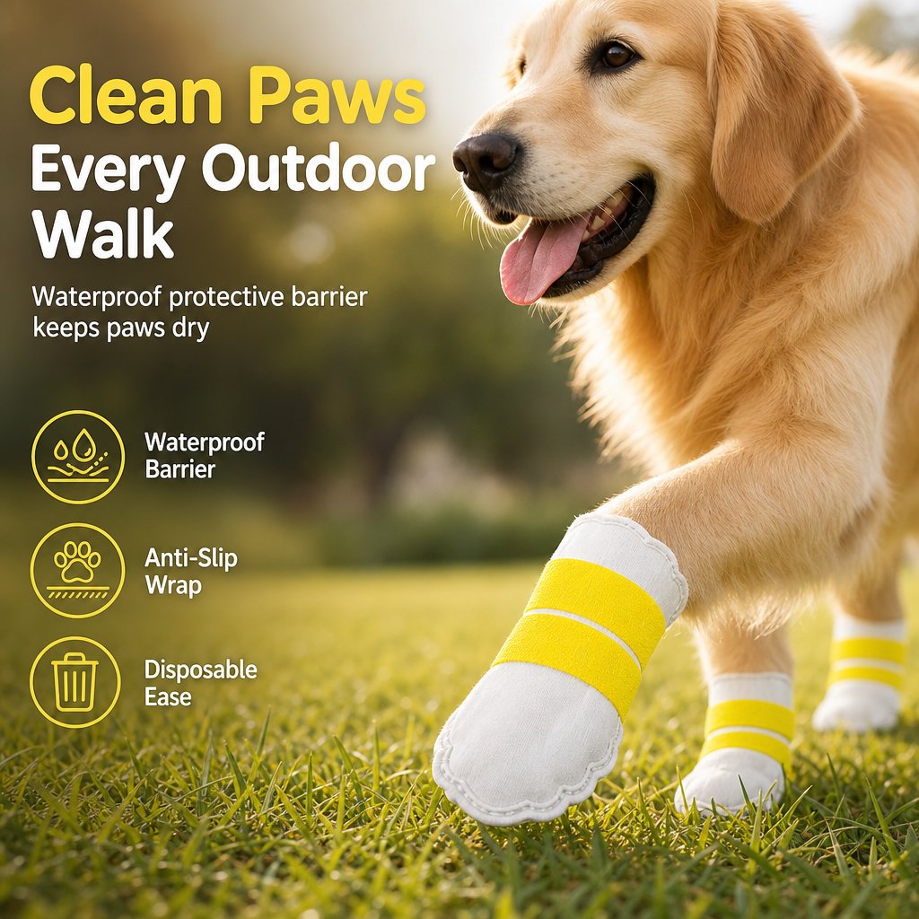 Disposable Waterproof Dog Paw Protectors for Clean, Dry Walks 🐾