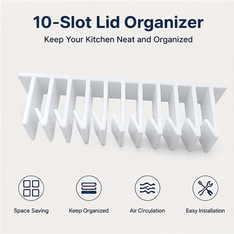 ✨ Compact Pot Lid Storage Organizer for Neat, Space-Saving Kitchen Cabinets